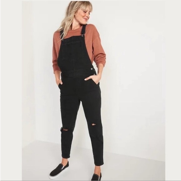 NWT! Black O.G. Straight Black Ripped Jean Overalls  - Multiple💛💎 - Picture 12 of 13